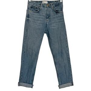 Zara Women’s Distressed Hem/ Cuffed Denim Jeans Size 4